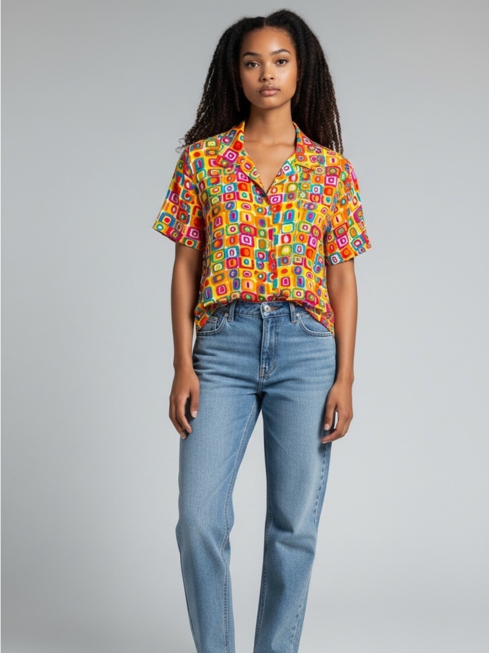 Antels Vintage Button Down Blouse, Colours, 4 Season, Versatile